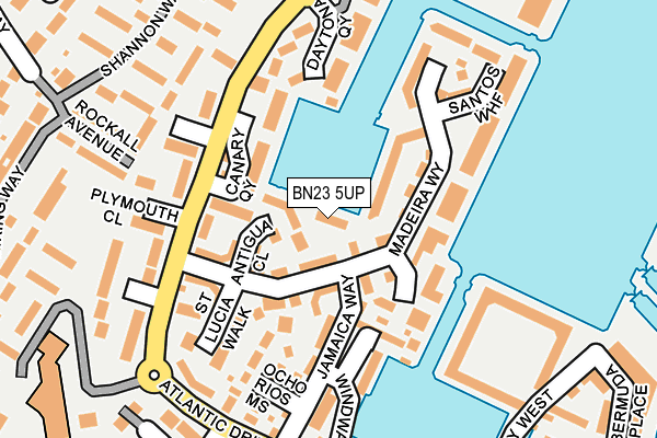 BN23 5UP map - OS OpenMap – Local (Ordnance Survey)