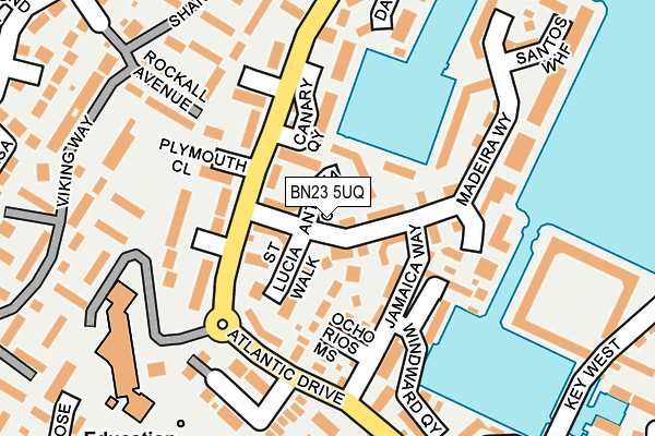 BN23 5UQ map - OS OpenMap – Local (Ordnance Survey)