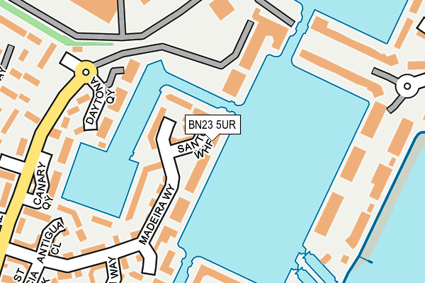 BN23 5UR map - OS OpenMap – Local (Ordnance Survey)