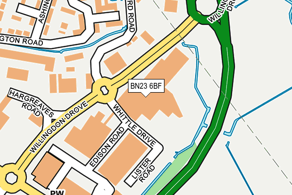 BN23 6BF map - OS OpenMap – Local (Ordnance Survey)