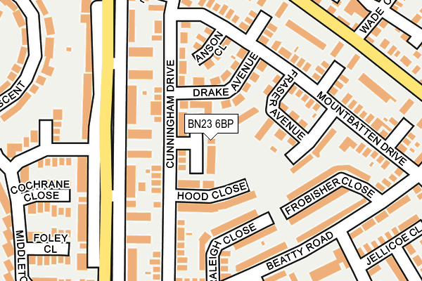 BN23 6BP map - OS OpenMap – Local (Ordnance Survey)