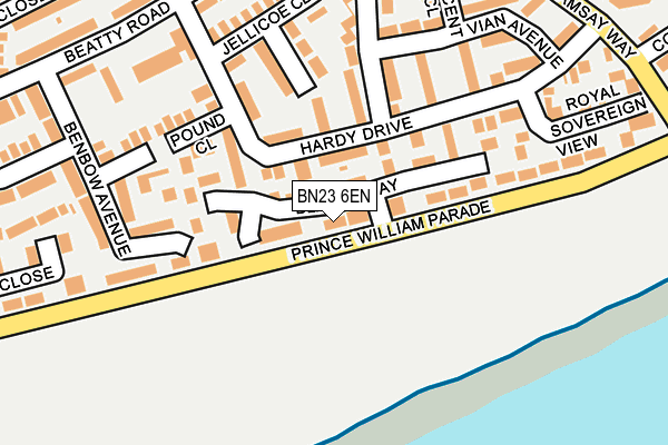 BN23 6EN map - OS OpenMap – Local (Ordnance Survey)