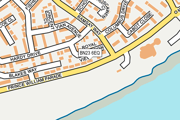 BN23 6EQ map - OS OpenMap – Local (Ordnance Survey)