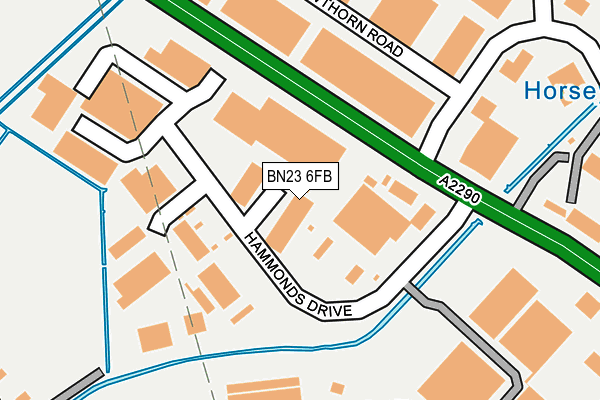 BN23 6FB map - OS OpenMap – Local (Ordnance Survey)