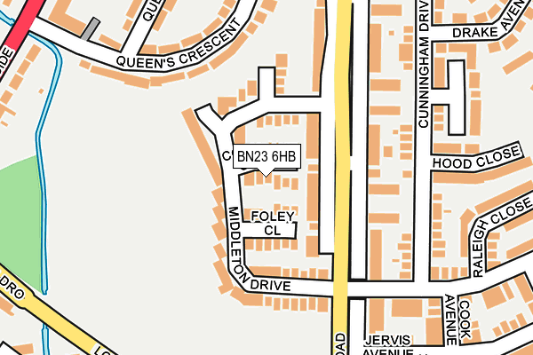 BN23 6HB map - OS OpenMap – Local (Ordnance Survey)