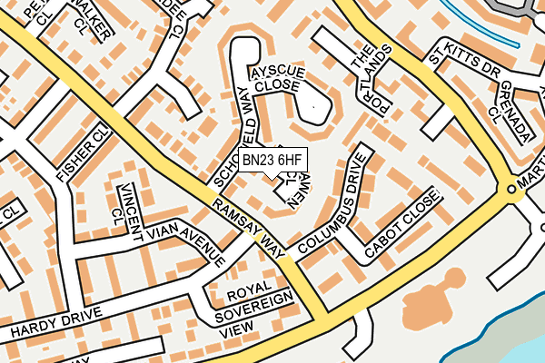 BN23 6HF map - OS OpenMap – Local (Ordnance Survey)