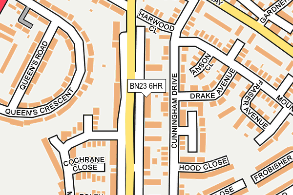 BN23 6HR map - OS OpenMap – Local (Ordnance Survey)