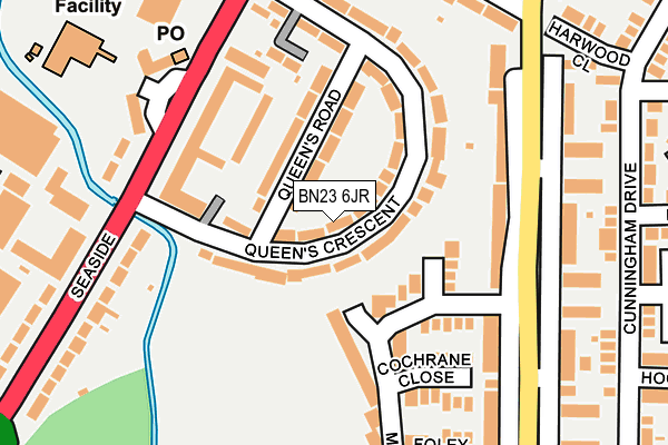 BN23 6JR map - OS OpenMap – Local (Ordnance Survey)