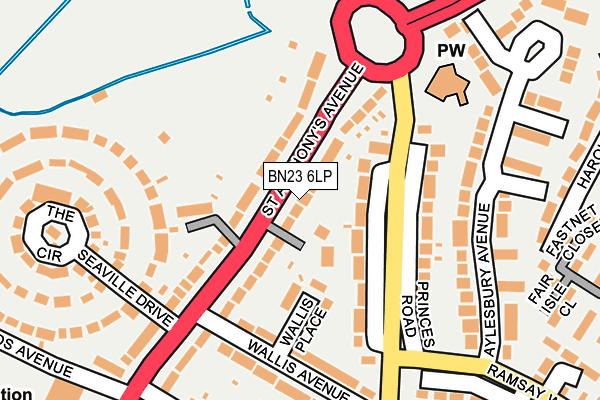 BN23 6LP map - OS OpenMap – Local (Ordnance Survey)