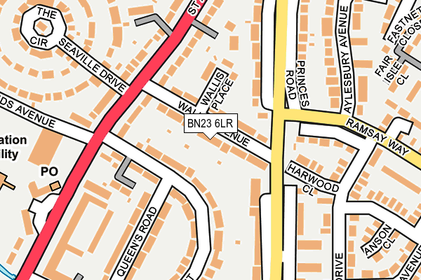 BN23 6LR map - OS OpenMap – Local (Ordnance Survey)