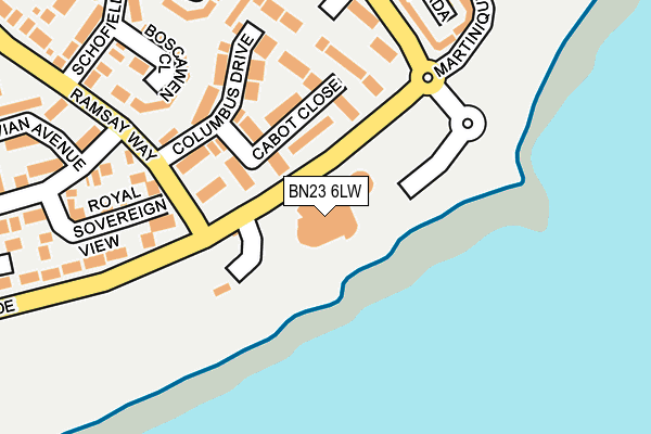 BN23 6LW map - OS OpenMap – Local (Ordnance Survey)