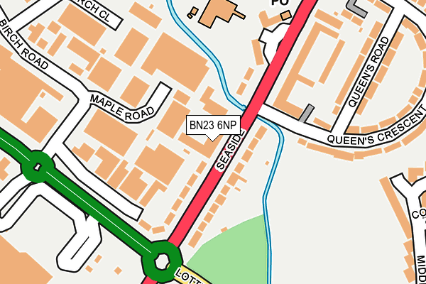 BN23 6NP map - OS OpenMap – Local (Ordnance Survey)