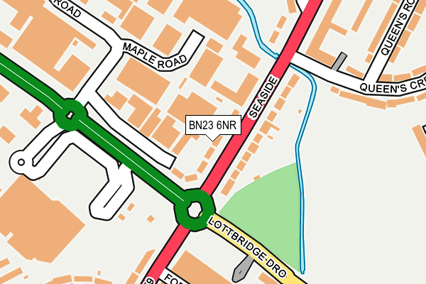 BN23 6NR map - OS OpenMap – Local (Ordnance Survey)