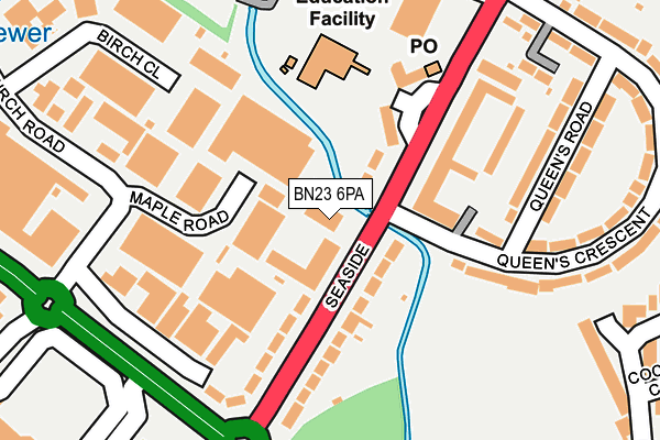 BN23 6PA map - OS OpenMap – Local (Ordnance Survey)