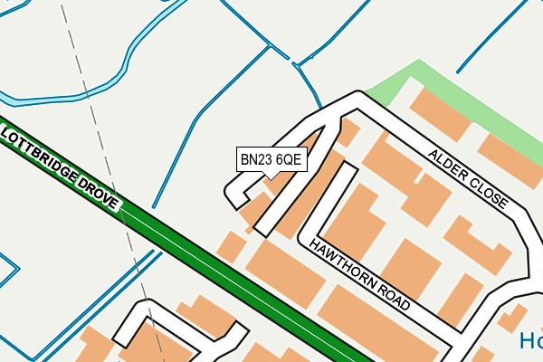 BN23 6QE map - OS OpenMap – Local (Ordnance Survey)