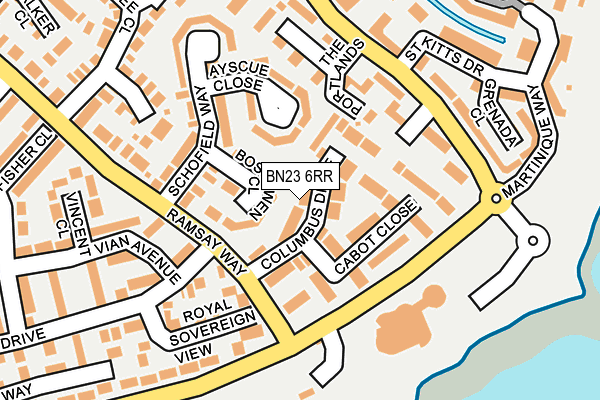 BN23 6RR map - OS OpenMap – Local (Ordnance Survey)