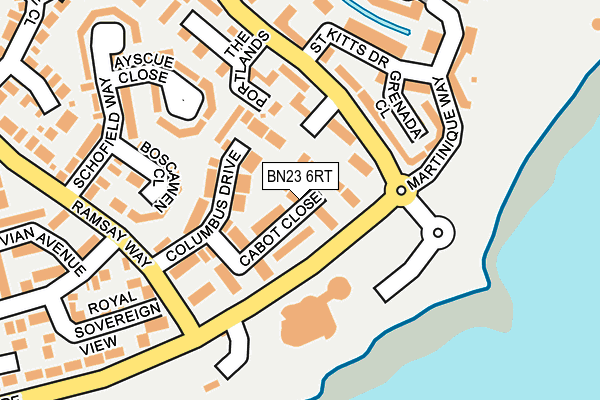 BN23 6RT map - OS OpenMap – Local (Ordnance Survey)