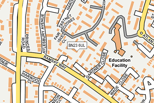 BN23 6UL map - OS OpenMap – Local (Ordnance Survey)