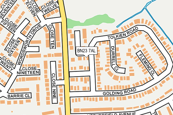 BN23 7AL map - OS OpenMap – Local (Ordnance Survey)
