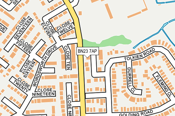 BN23 7AP map - OS OpenMap – Local (Ordnance Survey)