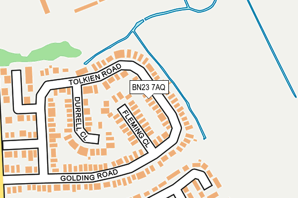 BN23 7AQ map - OS OpenMap – Local (Ordnance Survey)