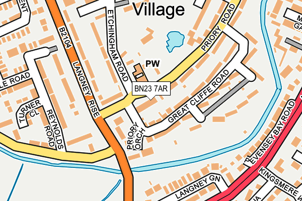 BN23 7AR map - OS OpenMap – Local (Ordnance Survey)
