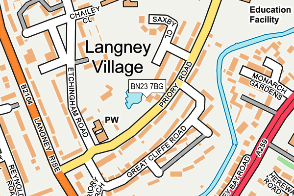 BN23 7BG map - OS OpenMap – Local (Ordnance Survey)