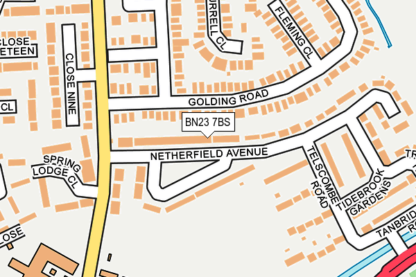 BN23 7BS map - OS OpenMap – Local (Ordnance Survey)