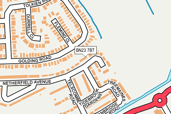 BN23 7BT map - OS OpenMap – Local (Ordnance Survey)
