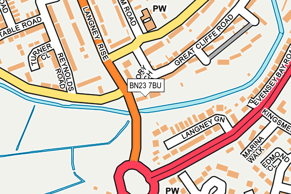 BN23 7BU map - OS OpenMap – Local (Ordnance Survey)