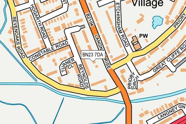 BN23 7DA map - OS OpenMap – Local (Ordnance Survey)