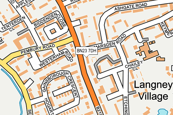 BN23 7DH map - OS OpenMap – Local (Ordnance Survey)