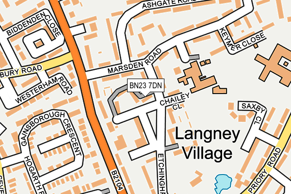 BN23 7DN map - OS OpenMap – Local (Ordnance Survey)