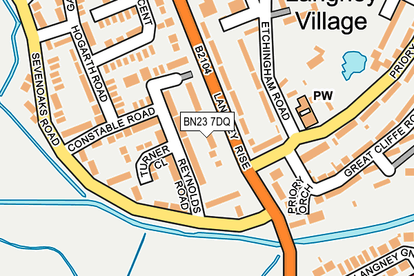 BN23 7DQ map - OS OpenMap – Local (Ordnance Survey)