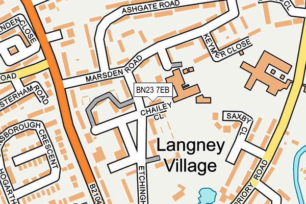 BN23 7EB map - OS OpenMap – Local (Ordnance Survey)