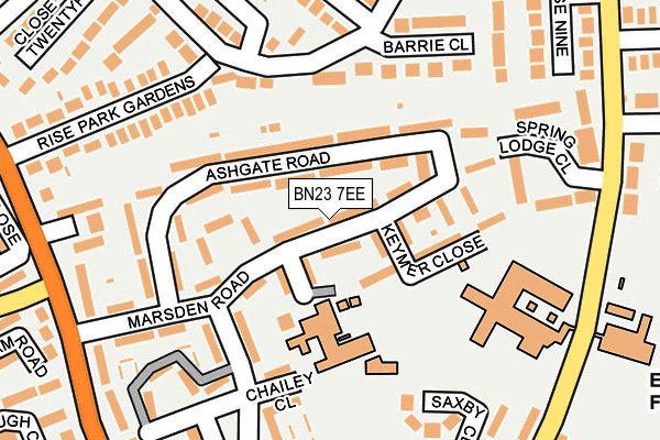 BN23 7EE map - OS OpenMap – Local (Ordnance Survey)