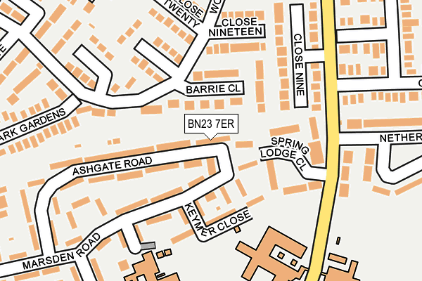BN23 7ER map - OS OpenMap – Local (Ordnance Survey)