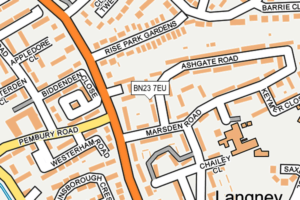 BN23 7EU map - OS OpenMap – Local (Ordnance Survey)