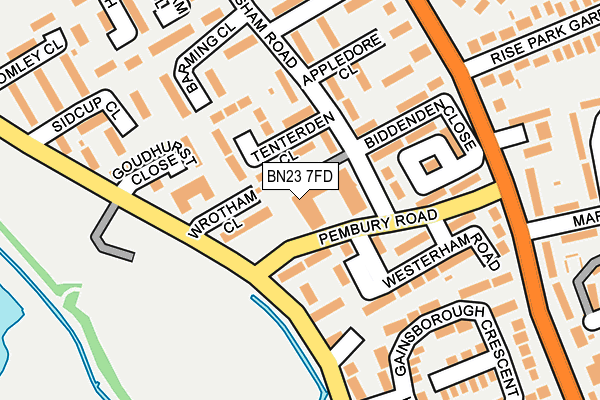 BN23 7FD map - OS OpenMap – Local (Ordnance Survey)