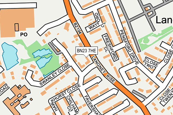 BN23 7HE map - OS OpenMap – Local (Ordnance Survey)