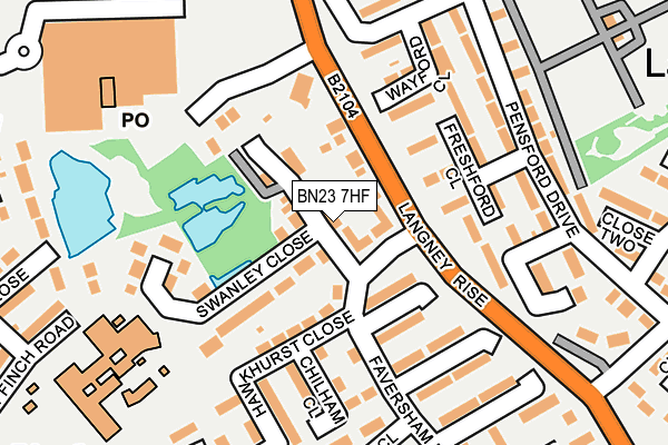 BN23 7HF map - OS OpenMap – Local (Ordnance Survey)