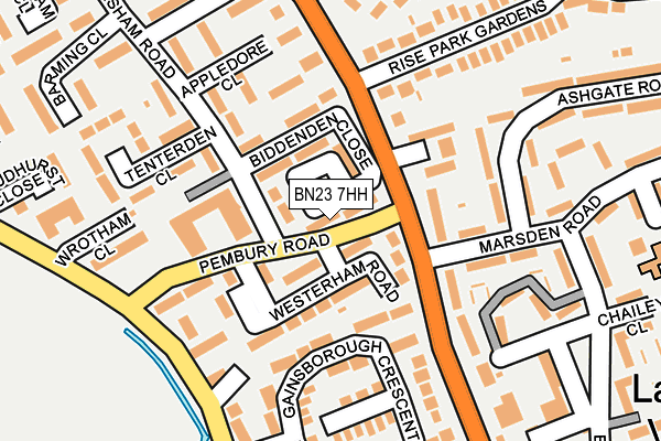 BN23 7HH map - OS OpenMap – Local (Ordnance Survey)