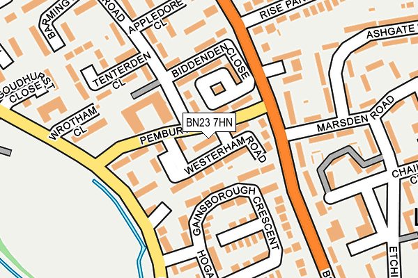 BN23 7HN map - OS OpenMap – Local (Ordnance Survey)