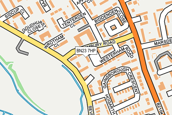BN23 7HP map - OS OpenMap – Local (Ordnance Survey)