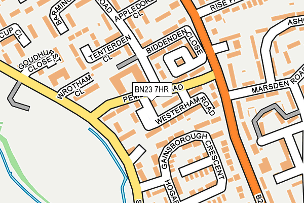 BN23 7HR map - OS OpenMap – Local (Ordnance Survey)