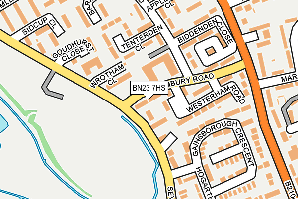 BN23 7HS map - OS OpenMap – Local (Ordnance Survey)