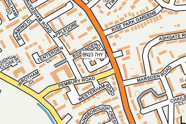 BN23 7HY map - OS OpenMap – Local (Ordnance Survey)