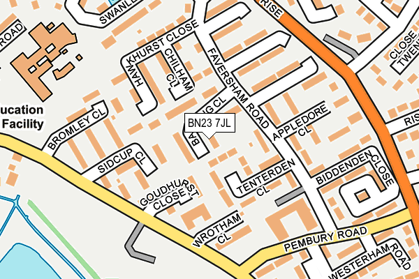 BN23 7JL map - OS OpenMap – Local (Ordnance Survey)