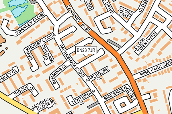 BN23 7JR map - OS OpenMap – Local (Ordnance Survey)