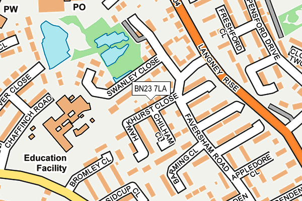 BN23 7LA map - OS OpenMap – Local (Ordnance Survey)